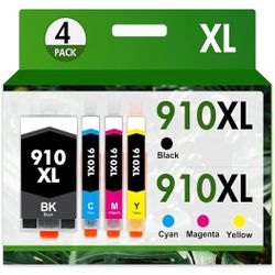 Brand:  inkalfa 910XL 910 Ink Cartridges Combo Pack: Compatible for HP 910 XL 910XL Black and Color 910XL/910 Multipack for OfficeJet Pro 8020 8010 80