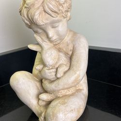 Statue - Child and bunny