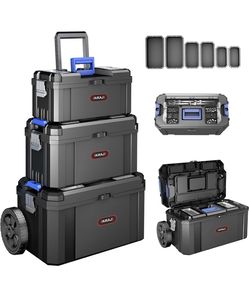 3-Piece Rolling Tool Box Set