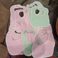 Muslin baby Bibs. New. Quantity 10