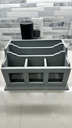 Gray Wooden Mail/Recipe/Misc Holder