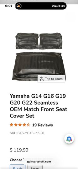 Yamaha G14 G16 G19 G20 G22 Seamless OEM Match Front Seat Cover Set