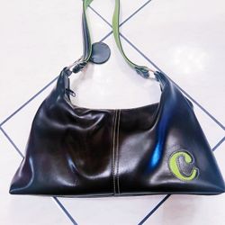 Black & Green C Purse