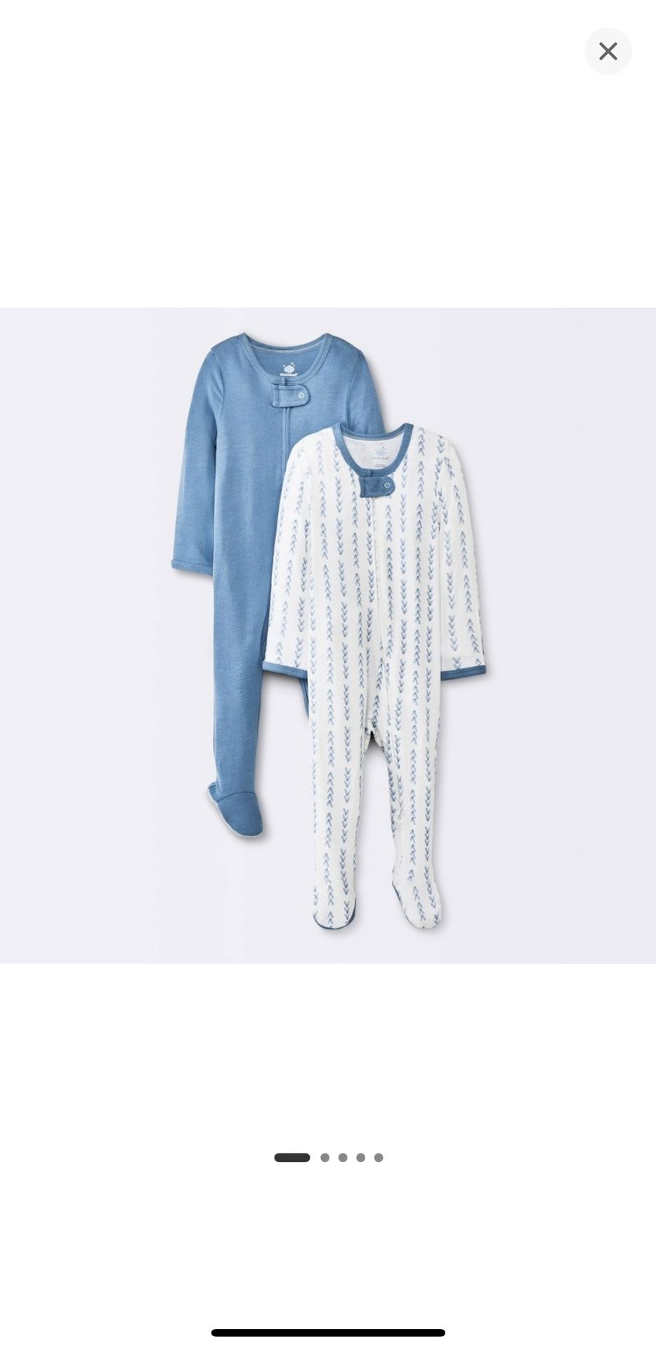 Cloud Island 2pack Footed Pjs