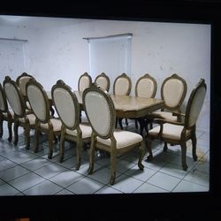 ELEGANT TABLE AND 12 CHAIRS