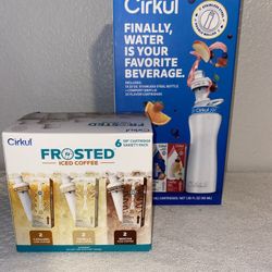 Cirkul Stainless Steel 22oz Water Bottle + 8 Flavor Cartridges