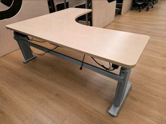 🔥LIKE NEW!🔥 STEELCASE PREMIUM SIT STAND ELECTRIC HEIGHT ADJUSTABLE - L - SHAPED DESKS 51"H x 58"D