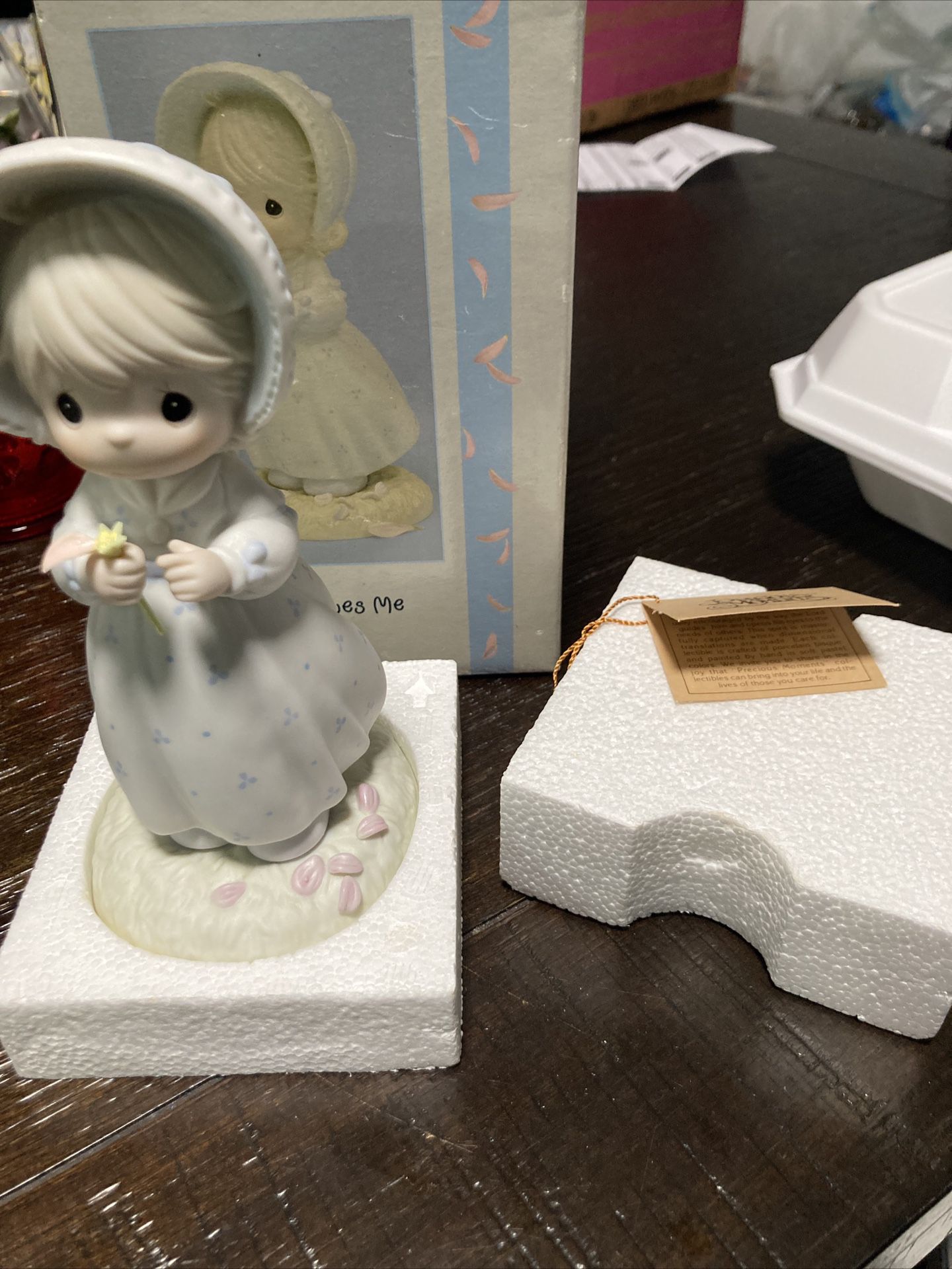 1) Precious Moments”He Loves Me “ With Box Limited Edition  2) Enesco Precious Moments Member's Only Figurine Dawn's Early Light PM-