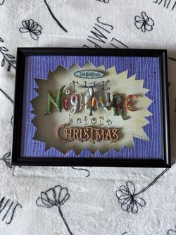 Nightmare Before Christmas Framed Shadow Box Art