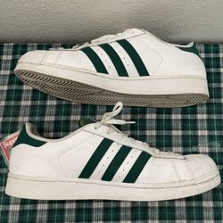 adidas gazelle silver green womens Superstar II Mens Lifestyle Shoes (Cloud White/Collegiate Green/White) main image 0