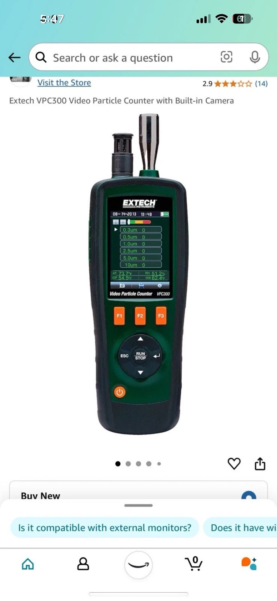 Extech VPC300 Video Particle Counter