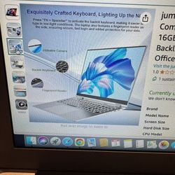 Brand New 16 inch Convertible Laptop, 2 in 1 Laptop Computer with FHD 360 Degree Touchscreen, 16GB RAM 640GB Storage, Celeron N5095, Backlit Keyboard,