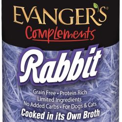 Evanger's Complements, Rabbit, 12x12.5oz, Wet Dog or Cat Food