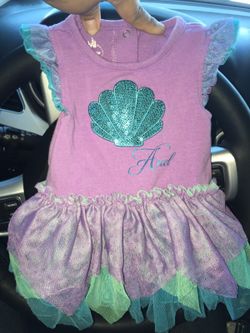 Disney Store Ariel Little Mermaid Dress onesie