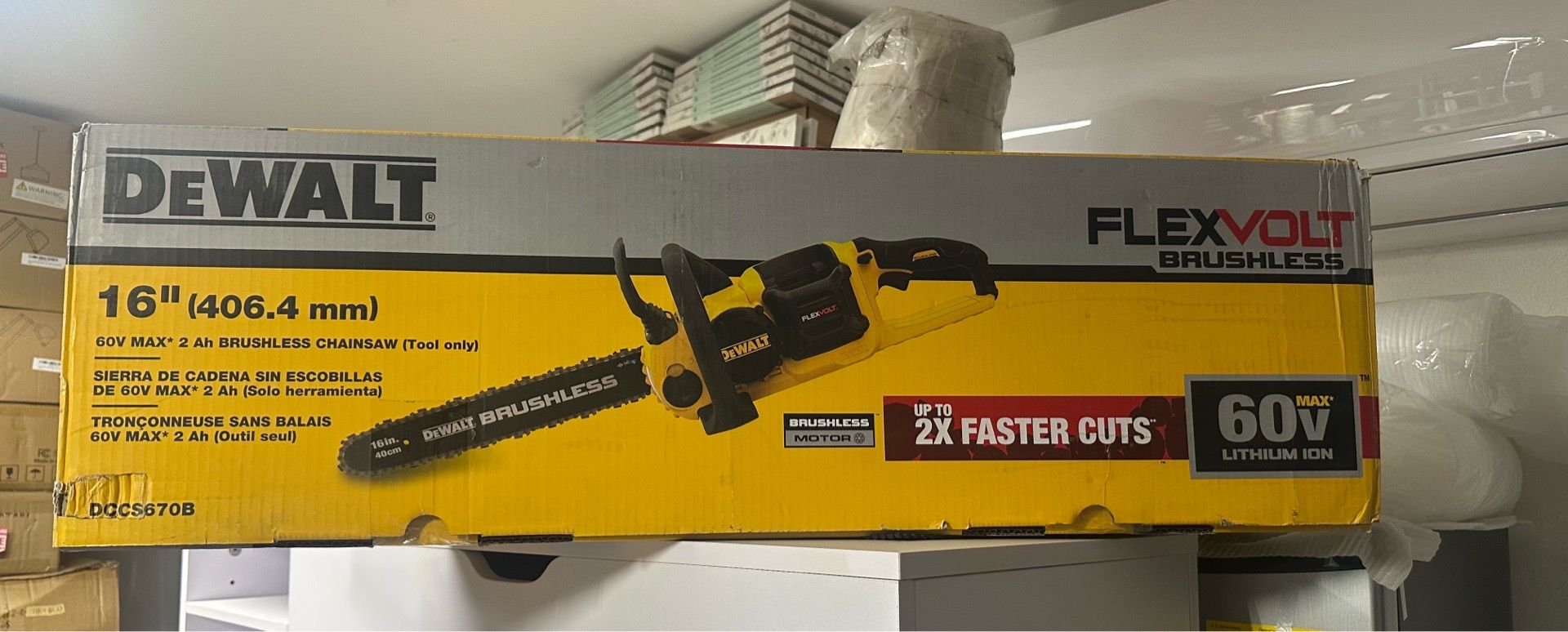 Dewalt Chainsaw16” Flexvolt Brushless 60 V ( Tool Only )