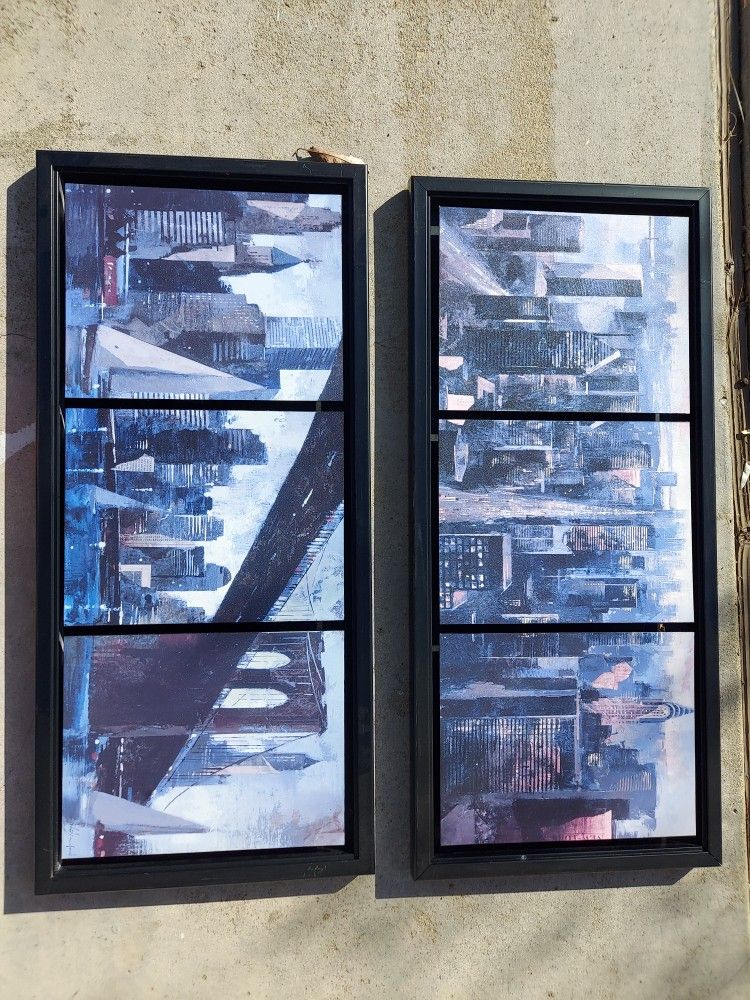 Wall Decor - Pics Of NY Skyline Brooklyn Bridge