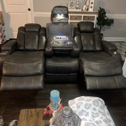 Powered Sofa &Love Seat Recliner With Powered Hear Rest 