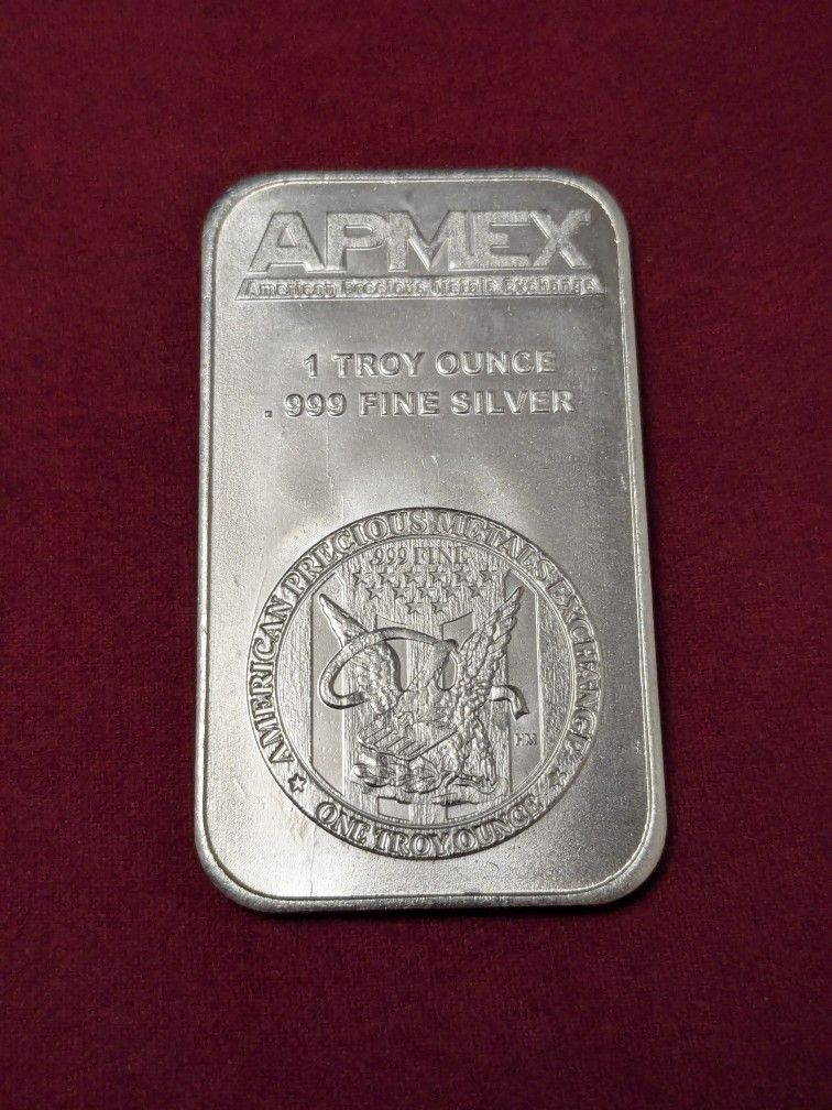 Silver .999 Bar 1oz. Apmex