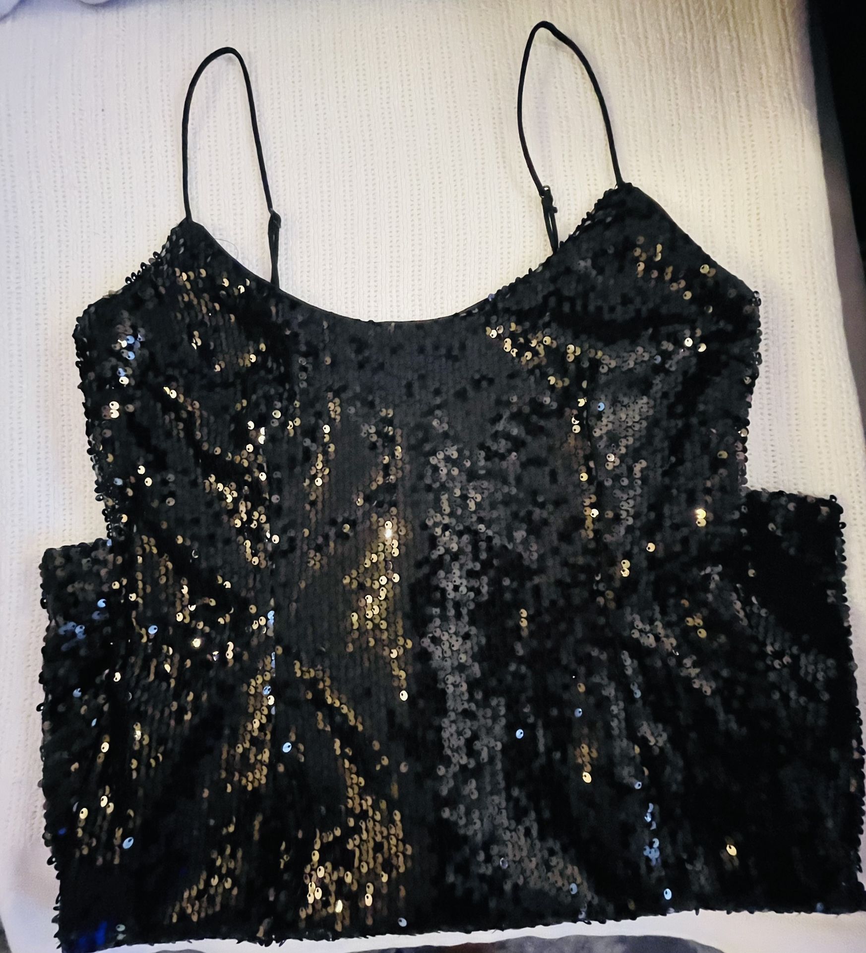 Superdown Black Sequence Dress