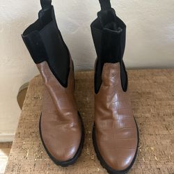 Dolce Vita Brown/Tan And Black Leather Boots