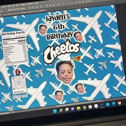 Airplane Theme Custom Chip Bags 