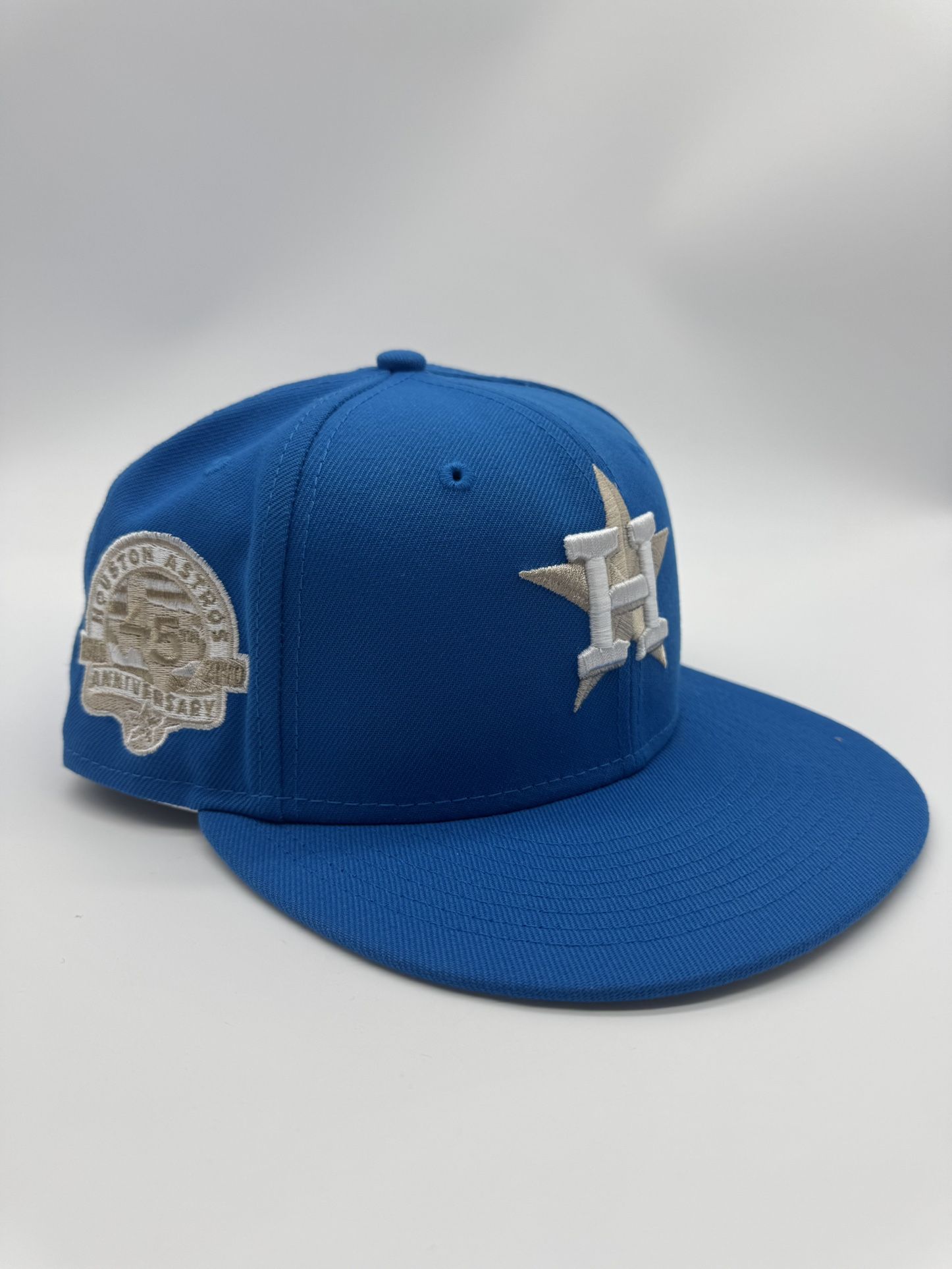 Houston Astros New Era 45th Anniversary Patch 59FIFTY Blue Fitted Hat 7 1/4 
