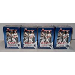 (4) 2021 Bowman Baseball Blaster Boxes 4 Box Lot Brand New Factory Sealed MLB Cards