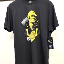 NWT Pittsburgh Steelers 47 Brand NFL Draft Flint Black Tshirt Mens Size Large