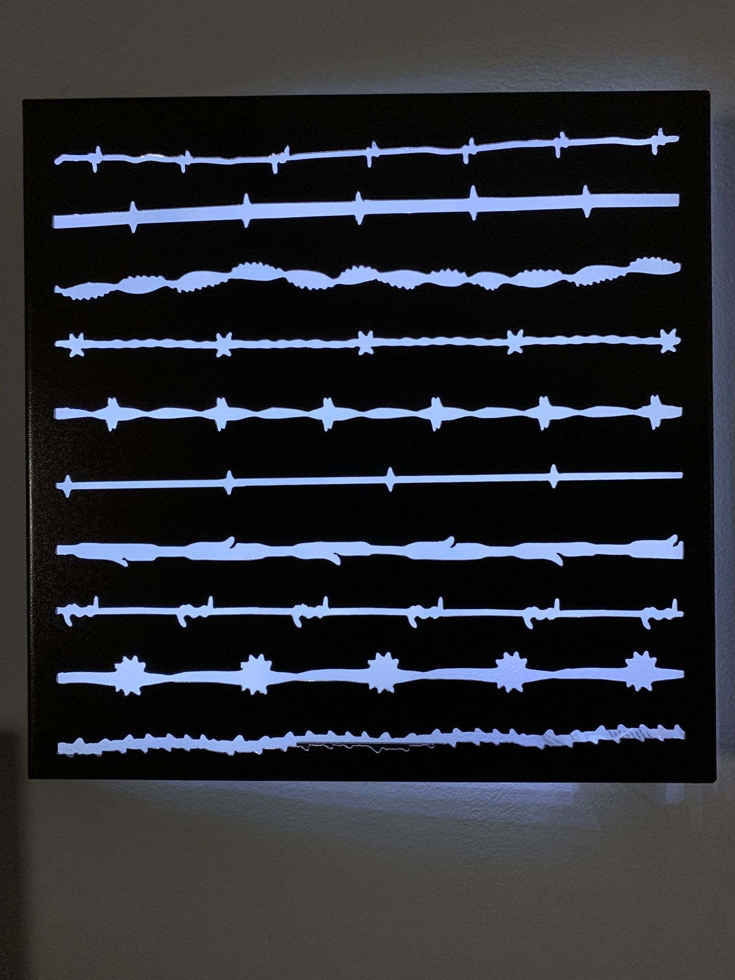 Barb Wire Collection. LED Lighted. Metal Art.