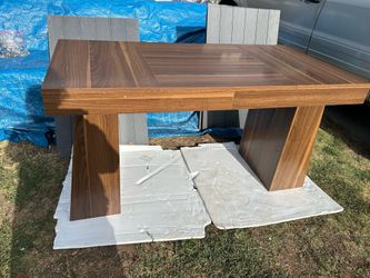 NEW-55" Dining Table for 4-6, Rectangular Kitchen Dinner Tables with Sturdy Legs
