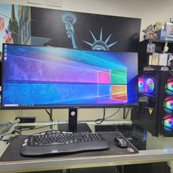 Custom Built Gaming PC Desktop With 40" 4K Monitor
