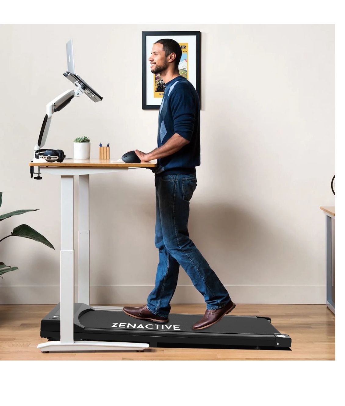Walking Pad, Under Desk Treadmill Walking Treadmill 2 in 1 for Home/Office with Remote Control