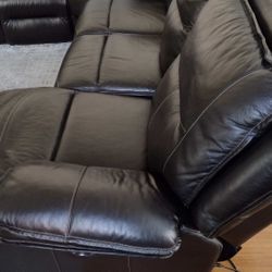 Chocolate Leather SECTIONAL 