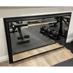 30 X 48 Aluminum Edge Bathroom Mirror Black