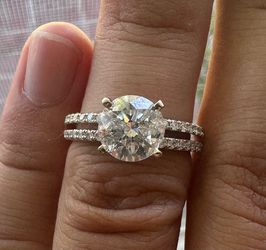 2.50 ct natural diamond engagement ring 14k gold