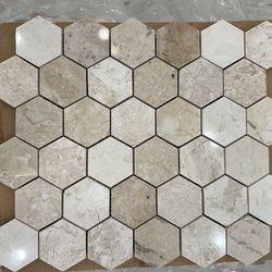 Crema Marfil Marble 2 Inch Hexagon Tiles