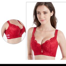 FallSweet Push Up Lace Bras for Women Sexy Plus Size Brassiere Comfort Underwear Female wide straps on the back size 46/105 underwire cup