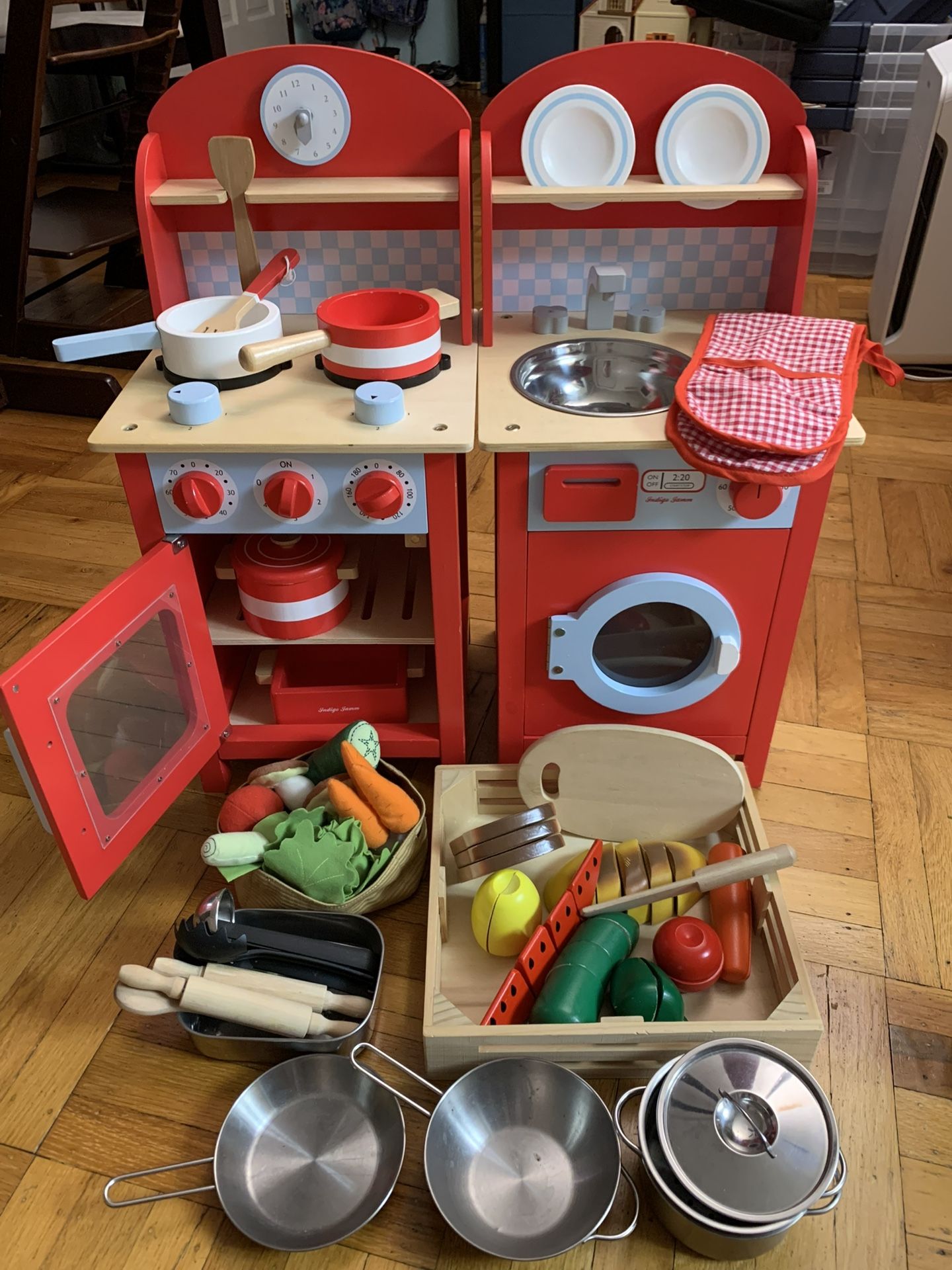 Indigo Jamm Mini Cooker Wooden Kitchen and Mini Washer