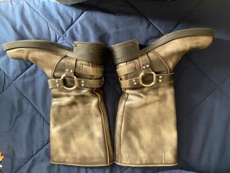 Steve Madden Tan Leather Harness Buckle Mid-Calf Boots - Size 6, Great Condition $50