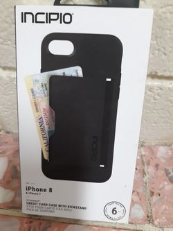 Incipio Stowaway Credit Card Case With Kickstand for iPhone 7 /8