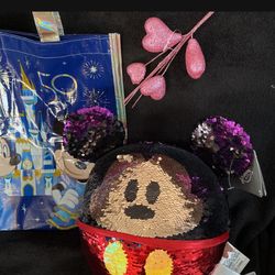 Disney MICKEY MOUSE FLIP SEQUINS PILLOW -GREAT  For Calming & Soothing 