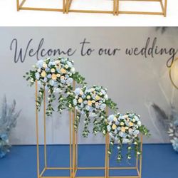 Different Height Metal Wedding Road Guide Tabletop flower stand 3-Piece