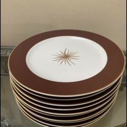 Set of Fine China. Service Plate Etoile Celedon by BERNARDAUD