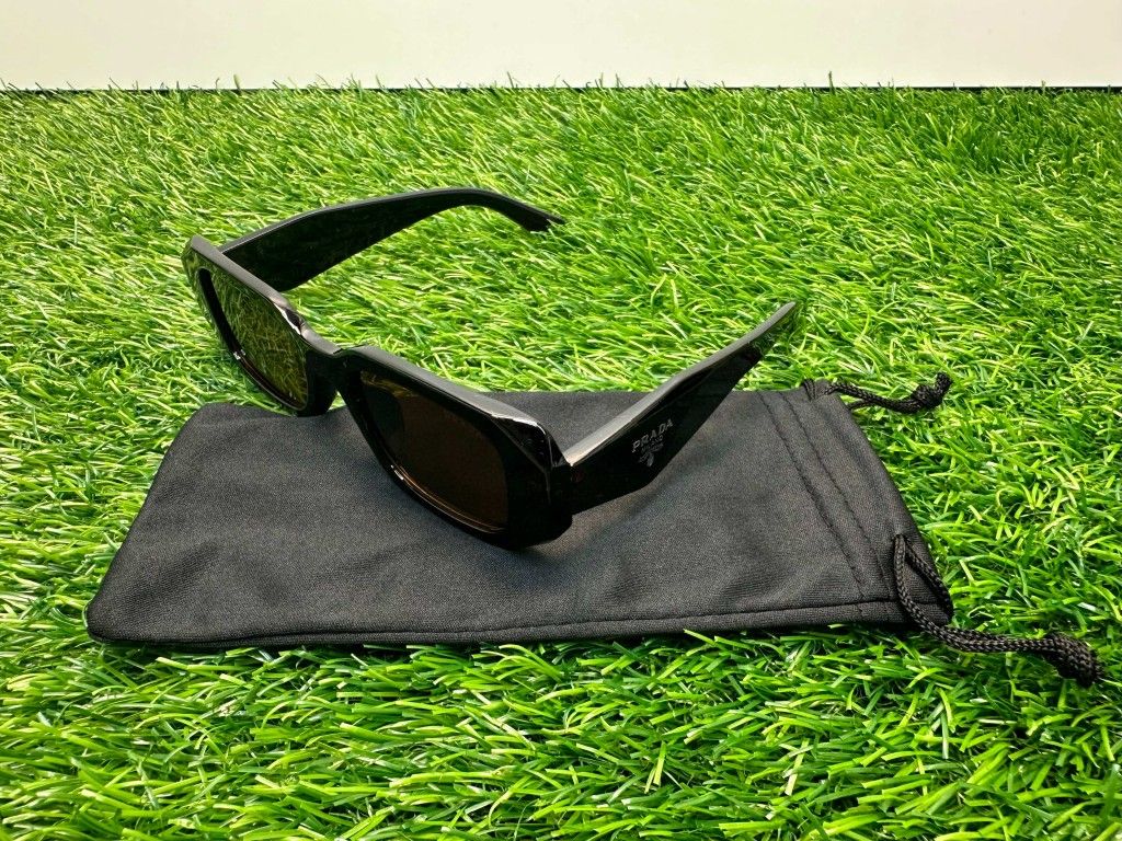 PRADA FASHION FRAME DESIGNER SUNGLASSES EYEWEAR SHADES BROWN WHITE NEW MEN WOMEN A5