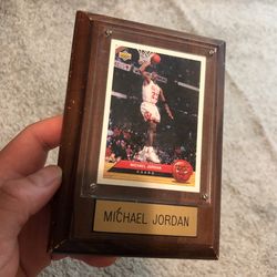 Michael Jordan Basketball Card With Frame
