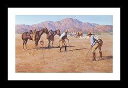 Western golf painting
