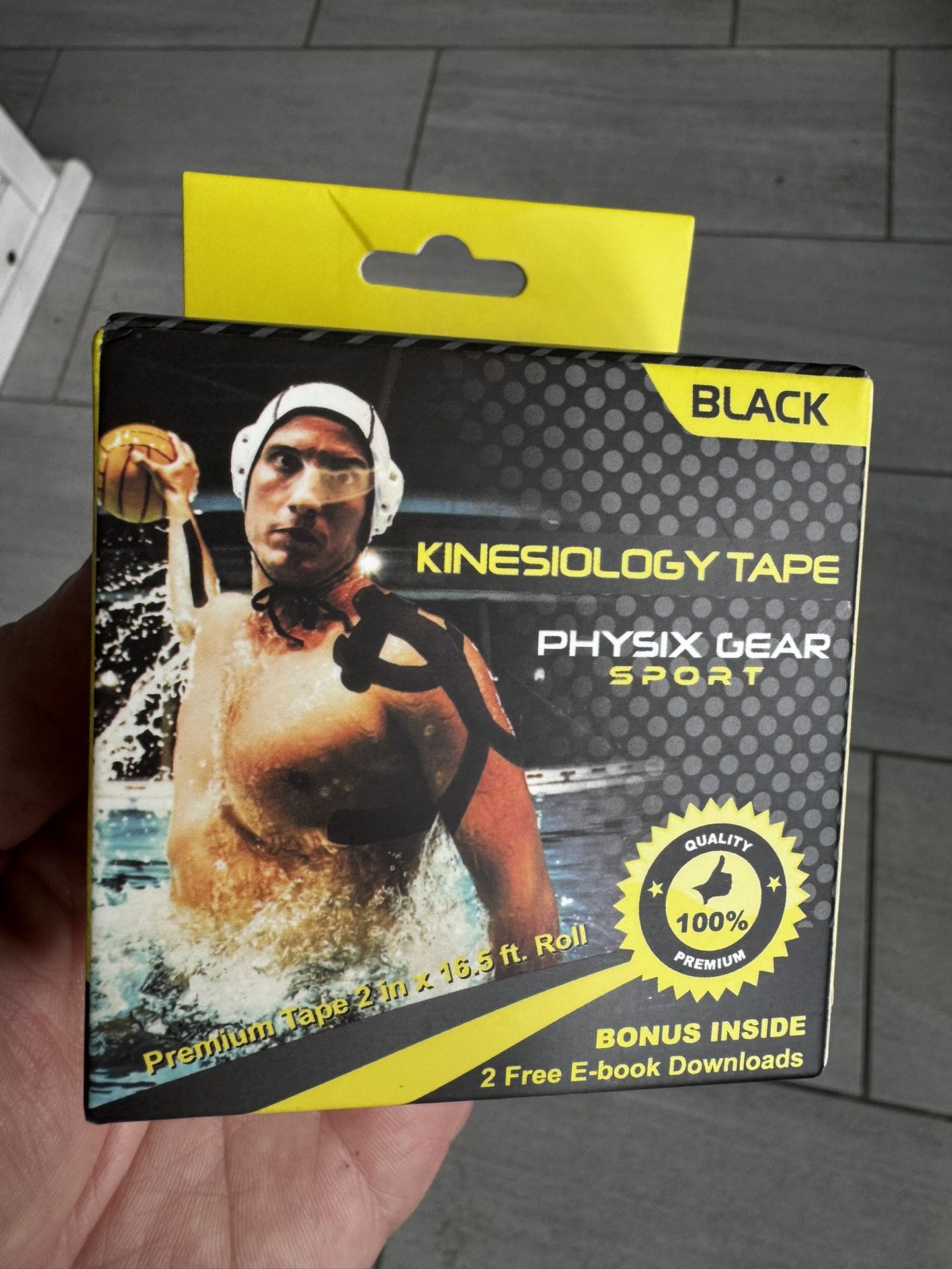Brand New Physix Gear Kinesiology Tape Black - 2” x 16.5ft