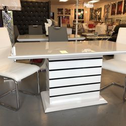 New White Glas Top Glossy Base $39 Initial Payment 