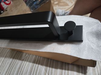 Towel bar with hook (matte blacl)