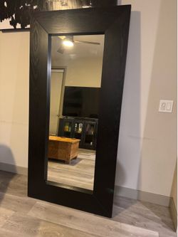 Black framed mirror